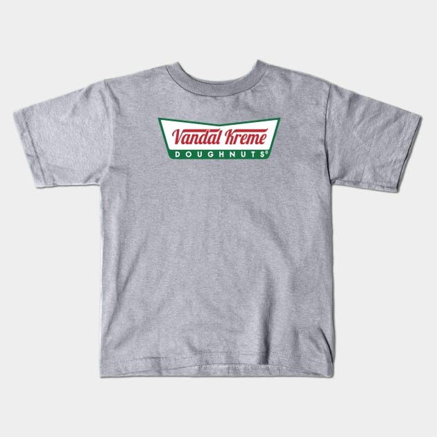 VANDAL KREME GRAFFITI DOUGHNUTS Kids T-Shirt by ROBZILLA